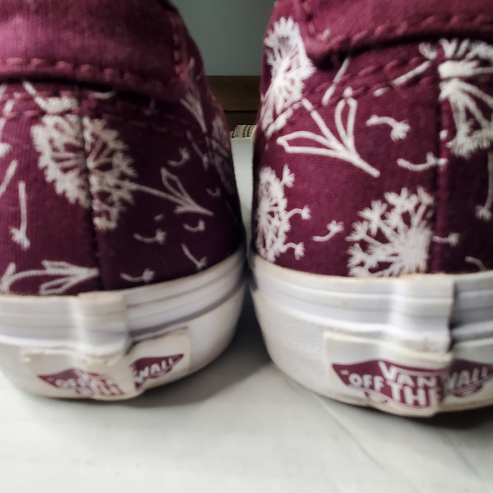 Vans Women's Burgundy Dandelion Sneakers 7 - Picture 6 of 8
